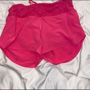 Lululemon hot pink run time shorts